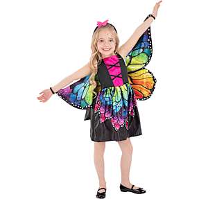 Halloween sommerfugle kjole kostume str. 116