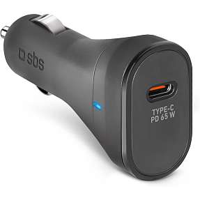 SBS biloplader 65W USB-C PD - sort