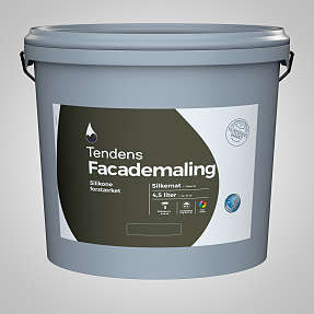 Tendens facademaling silkemat 10 4.5 liter - hvid