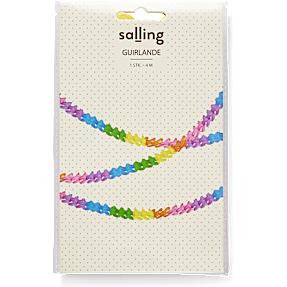Salling guirlande L: 4 meter - multifarvet