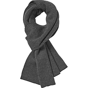 VRS herre halstørklæde str. onesize - sort/grå