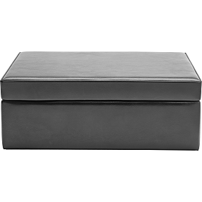 VRS smykkeskrin firkantet med 2 rum - sort