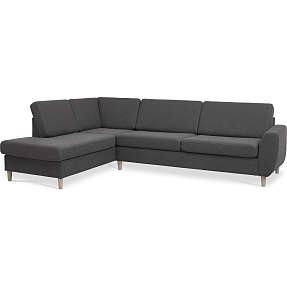 Madrid Nordic venstrevendt open-end sofa - antracit