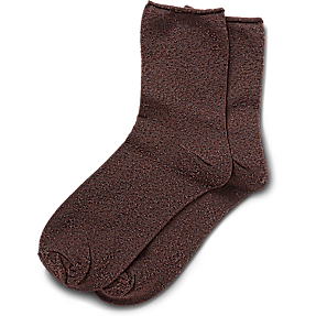 VRS dame glimmerstrømper str. onesize - brun