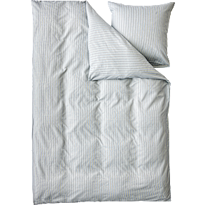 Mikrofiber sengetøj 140x200 cm - smal blå strib