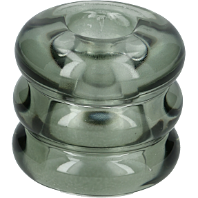 Lysestage glas H: 6,2 cm - grøn