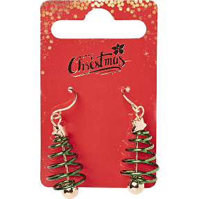 CBYH dame jule øreringe med juletræ - grøn