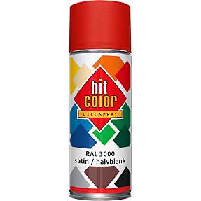 Hit color spraymaling satin 0,4 liter - rød