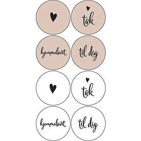 Salling Stickers 16-pak - hvid/lyserød