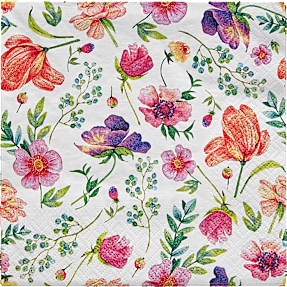 Mønstrede servietter 33x33 cm 20-pak