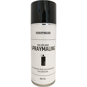 Handymand spraymaling halvblank 0,4 liter - sort