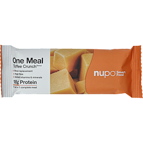 Måltidserstatningsbar m. toffeesmag og chokoladeovertræk