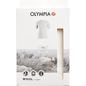 Olympia herre undertrøje i uld str. M - hvid