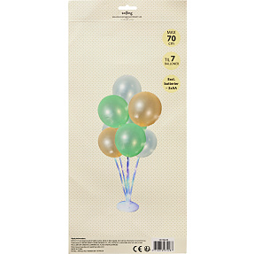 Salling ballonholder med LED H: 70 cm - multi farvet