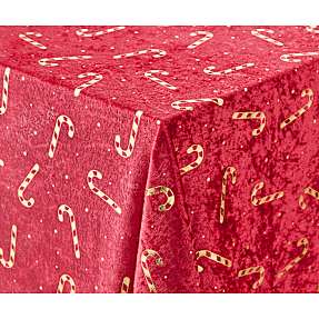 Velour dug - rød m. guld slikstok