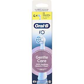 Oral-B iO Gentle Care tandbørstehoveder 4-pak - hvid