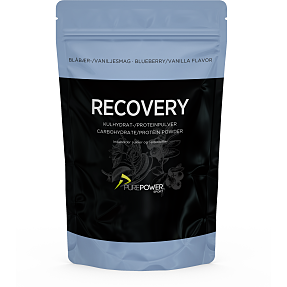 Protein- og kulhydratpulver m. blåbær- og vaniljesmag