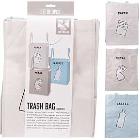 Affaldssorteringsposer 3-pak