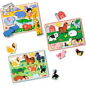 melissa & doug chunky puslespil -Assorteret