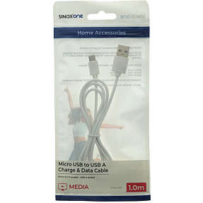 Sinox One Micro USB til USB A kabel 1 meter - hvid