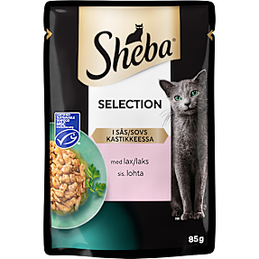 Vådfoder i sovs m. laks