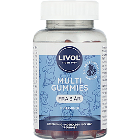 Vingummi multivitamin m. hindbær-, appelsin- og blåbærsmag
