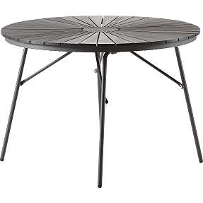 Kerteminde sort - nonwood havebord Ø110 cm, antracit stel