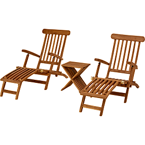 2 Gandia deckstole inkl. 1 Gandia skammel