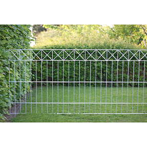 Panelhegn med deko "X", 750 x 2000 mm - galvaniseret