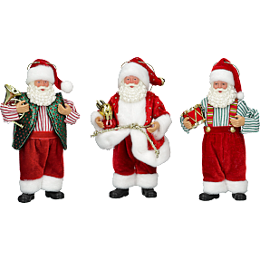 Julefryd julemand til ophæng H: 18 cm - flere varianter - assorteret