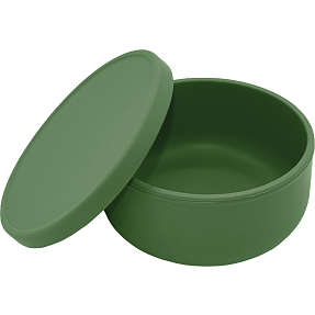 Salling silikone skål med låg - grøn