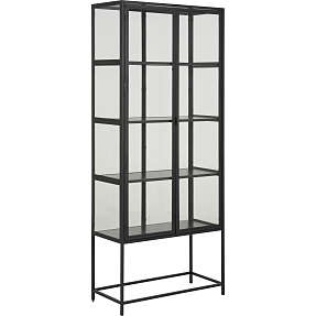 Seaford vitrineskab - sort