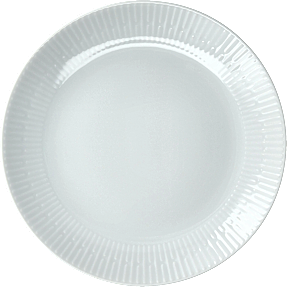 Relief frokosttallerken - hvid (Ø: 22 cm)