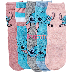 Lilo & Stitch børne 5-pak strømper str. 23/25 - multifarvet