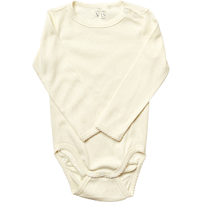 VRS baby body langærmet str. 92 - råhvid