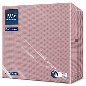 Paw ensfarvede servietter 38x38 cm 50-pak - lyng