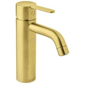 Damixa silhouet håndvaskarmatur medium. Børstet messing pvd