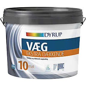 Dyrup vægmaling Ekstra dækkende 4,5 liter - hvid