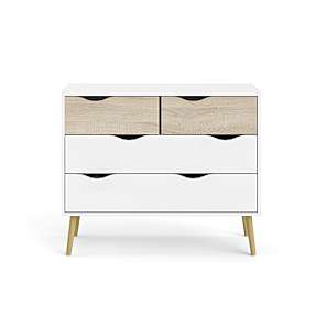 Dalta kommode med 4 skuffer - hvid