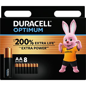 Duracell Optimum AA batterier 8-pak