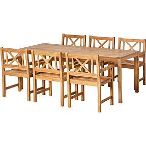 Rosenborg havebord med 6 classic Rosenborg stole