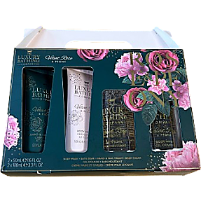 Gaveæske m. håndcreme, bodywash og body creme