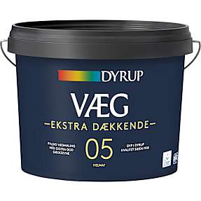 Dyrup vægmaling Ekstra dækkende 9 liter - hvid