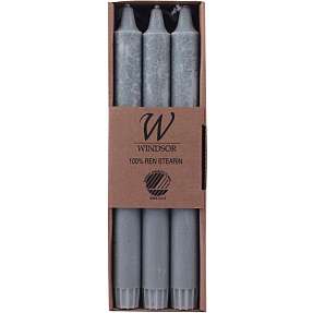 Windsor kronelys ren stearin 2,3x24 cm 6-pak - grøn