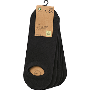 VRS herre 5-pak invisible strømper str. onesize - sort