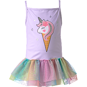 VRS børne badedragt str. 134/140 - lilla