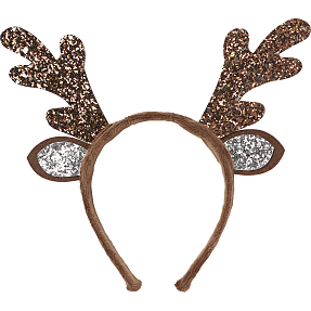 CBYH dame jule hårbøjle med rensdyrgevir - brun