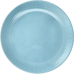Relief middagstallerken - lyseblå (Ø: 27 cm)