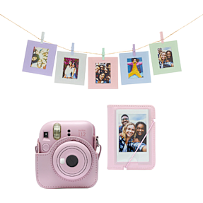 Instax mini 12 med tilbehørspakke - pink