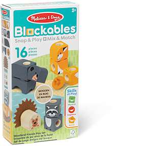 Melissa & Doug blockables skovdyr 16 stk
